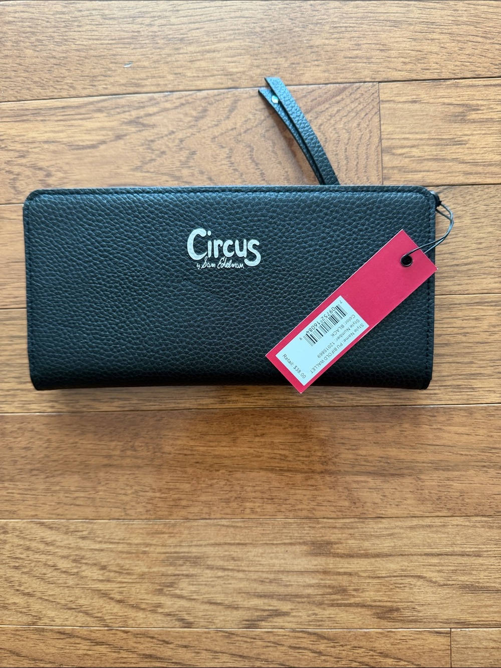Circus by Sam Edelman Black Textured Zip-Around Wallet